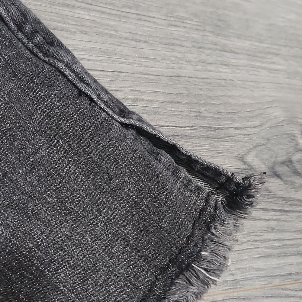 Naturals Raw Hem Black Washed Denim Dress - Picture 6 of 9